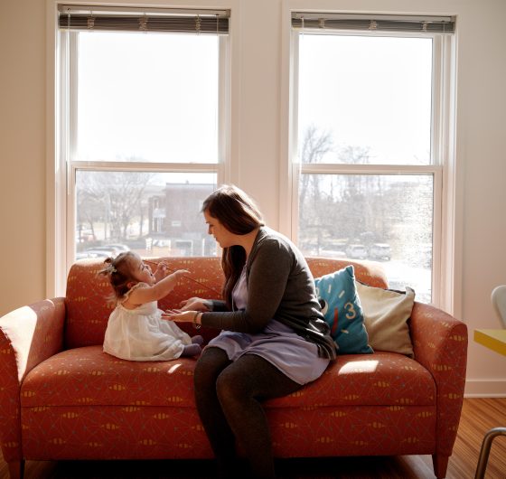 Mom Bri and daughter Nayeli in Living Room 2